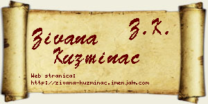 Živana Kuzminac vizit kartica